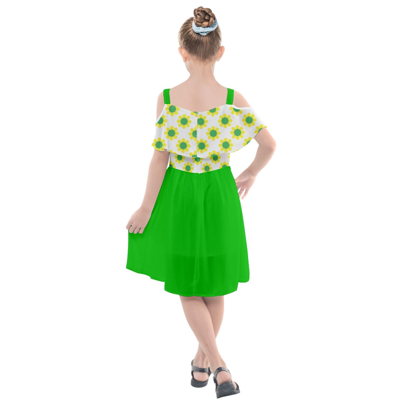 Cut Out Shoulders Chiffon Dress - Tokcobstore