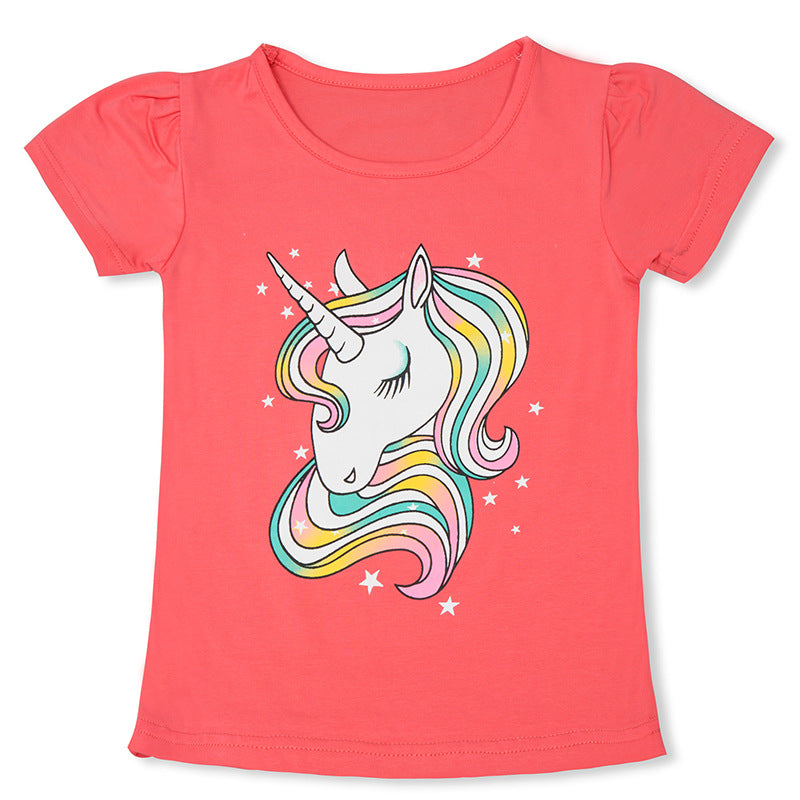 Fashion Cute Children Cartoon Short Sleeve - Tokcobstore