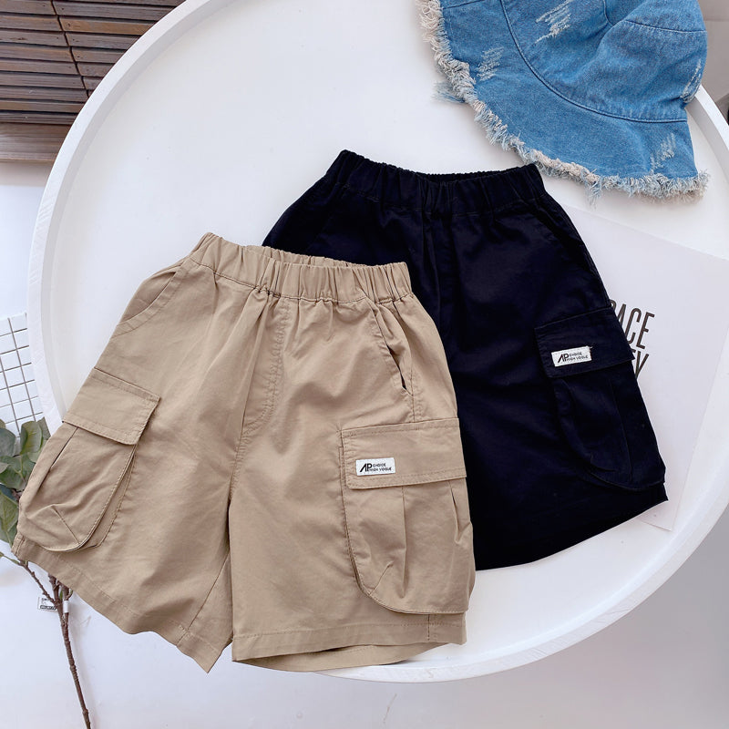 Magic West Children"s Summer New Thin Cotton Tooling Shorts Boys" Korean Cool Loose Baby Pants - Tokcobstore