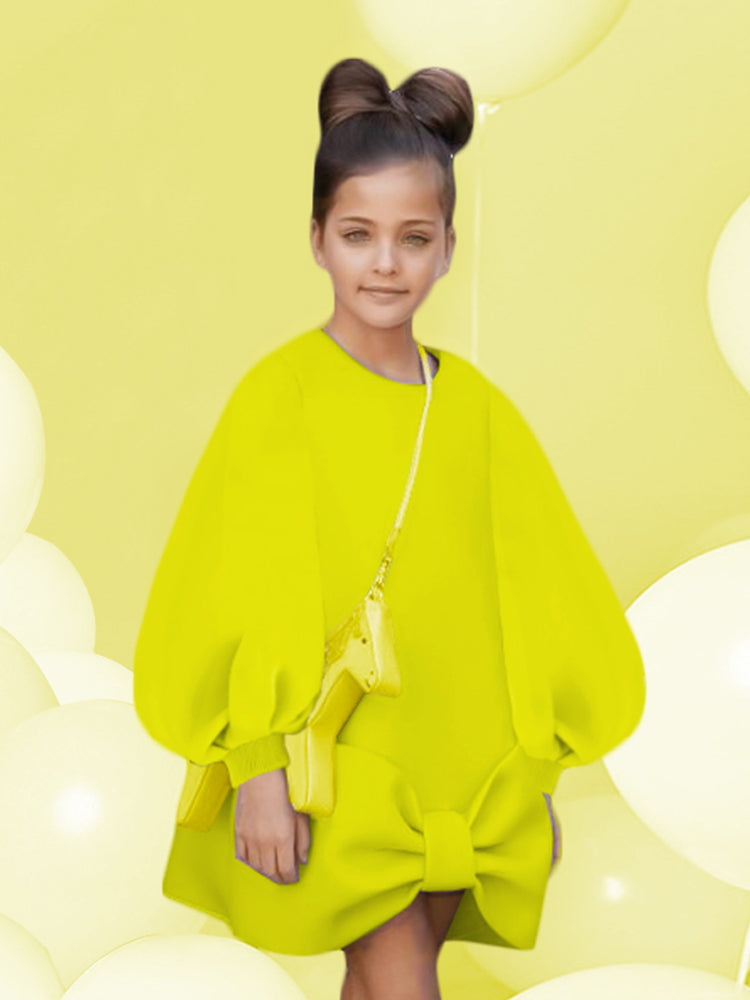 Girls' Dress Fashion Bubble Long Sleeve - Tokcobstore