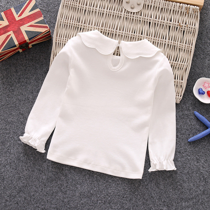 Cute Doll Collar Long Sleeve Top - Tokcobstore