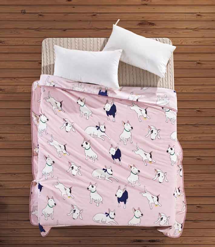 Summer Cool Flannel Blanket Cartoon Warm Mattress Blanket Air Conditioning Blanket Nap Blanket Was