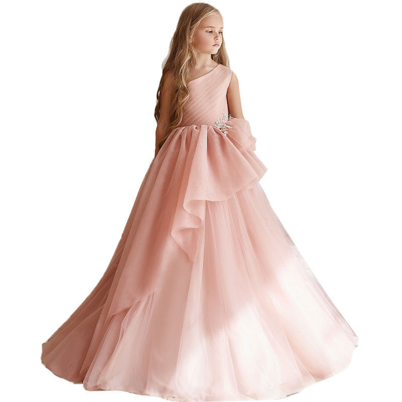 Children Girl Evening Dress Princess Skirt Dress Skirt Long Style - Tokcobstore