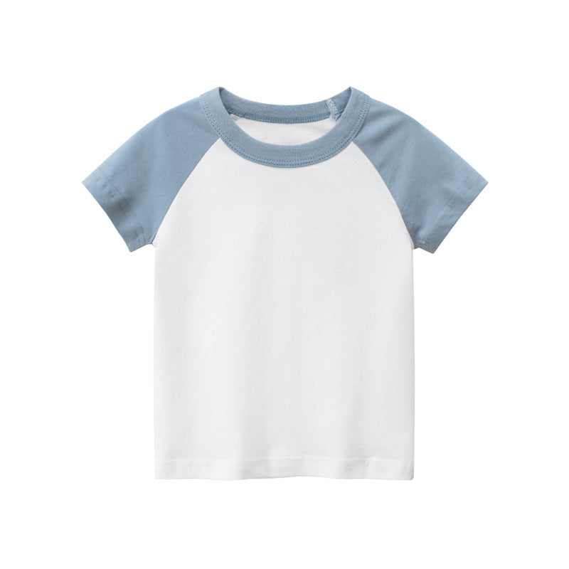 Children's Short Sleeve T-shirt Solid Color Advertising Shirt - Tokcobstore