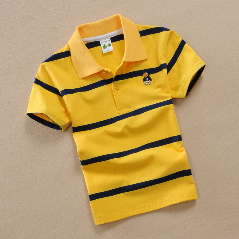 College Style Boys Polo Short Seeve T-shirt - Tokcobstore