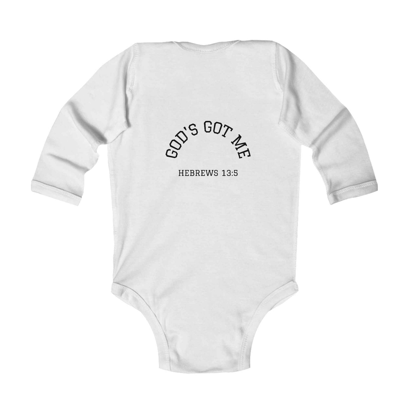 Infant Bodysuit — "God's Got Me" & "I Am The Best Baby" Long Sleeve Christian Baby Onesie