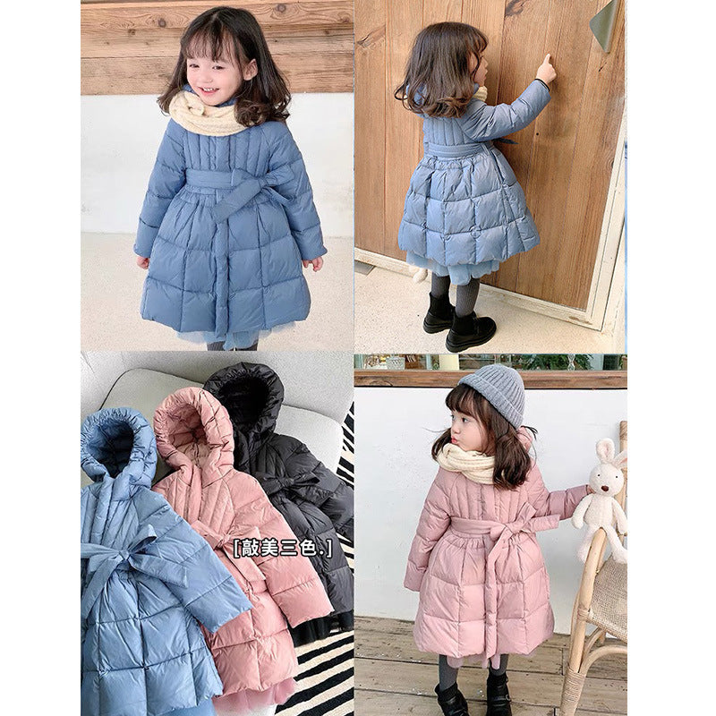 Children's Winter Clothes Little Girl's Mid-length Coat - Tokcobstore
