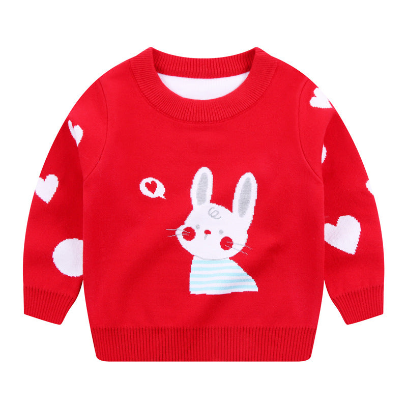 Double love white rabbit autumn and winter coat - Tokcobstore