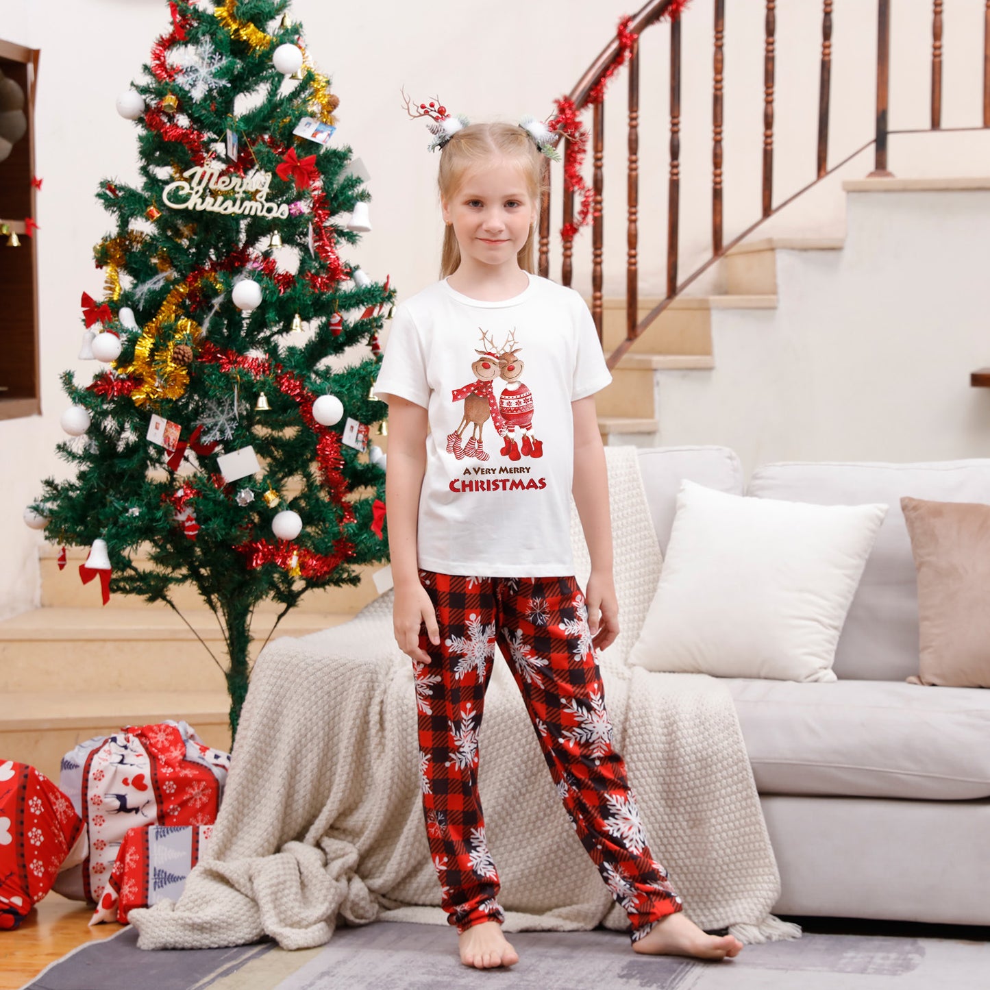 Christmas Parent-child Pajamas Suit Printed Homewear - Tokcobstore
