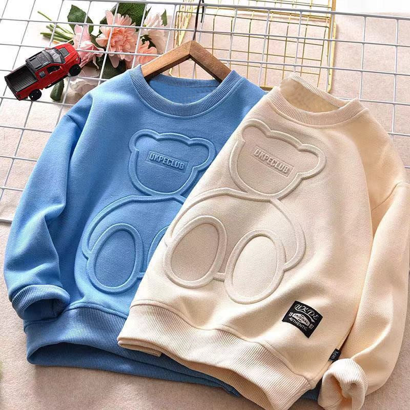 Long Sleeved T Shirt Children Plus Velvet Bottoming Shirt - Tokcobstore