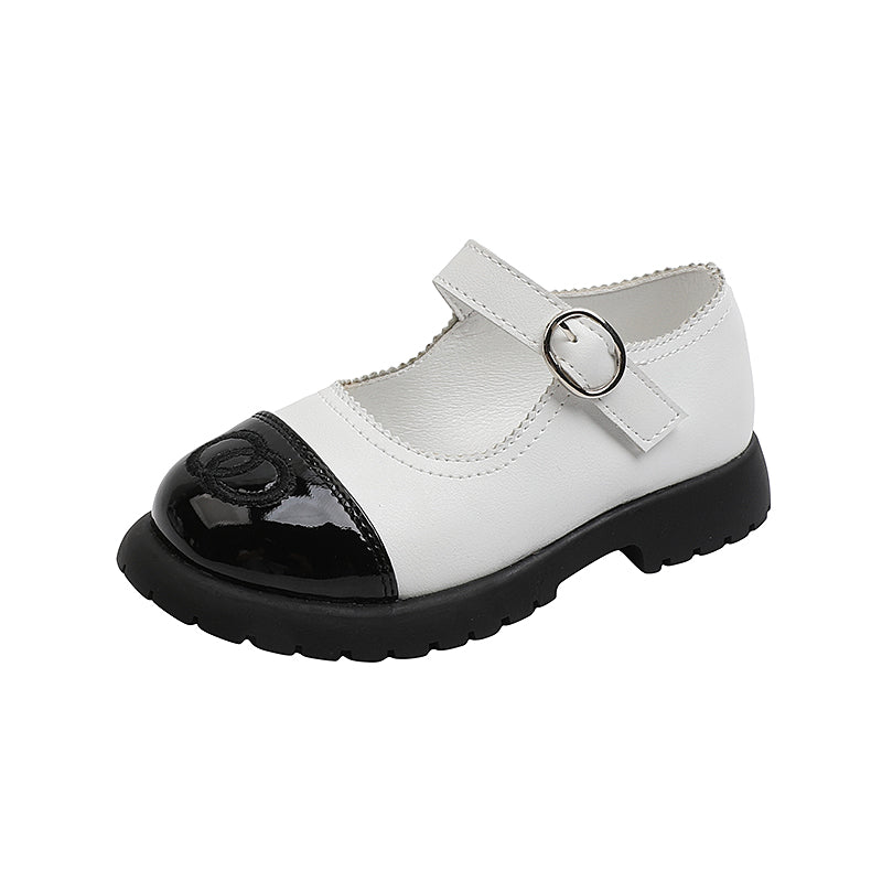 Small Leather All-match Princess Shoes, Big Kids' Velcro Single Shoes - Tokcobstore