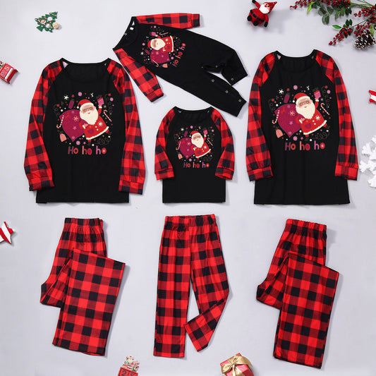 European And American Christmas Parent-child Home Set Pajamas