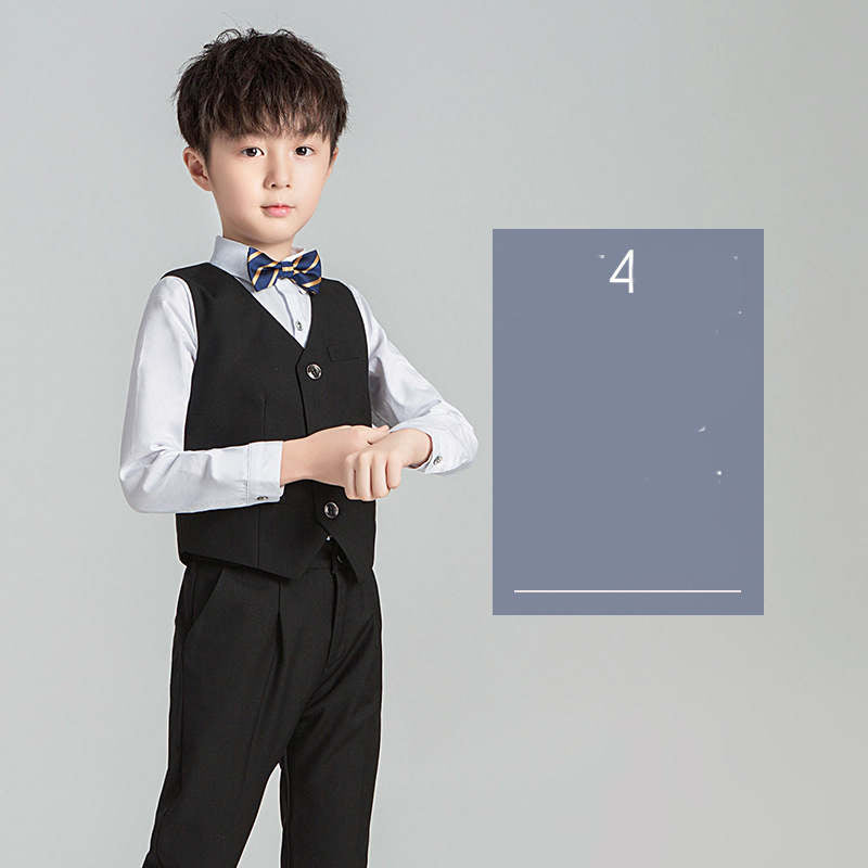 Children's Suit Boys Solid Color Flower Girl Dress  Catwalk Performance Clothing - Tokcobstore