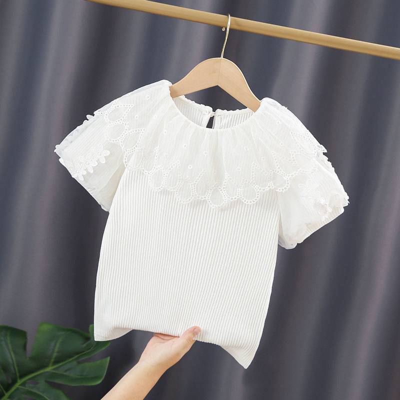 Girls Princess Lace Bottoming Shirt Long Sleeves