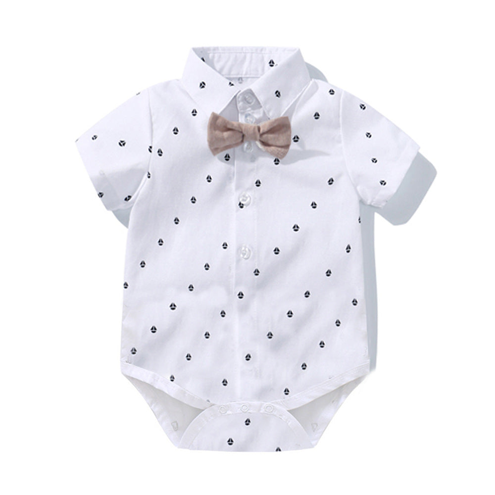 Printed Romper Baby Triangle Romper