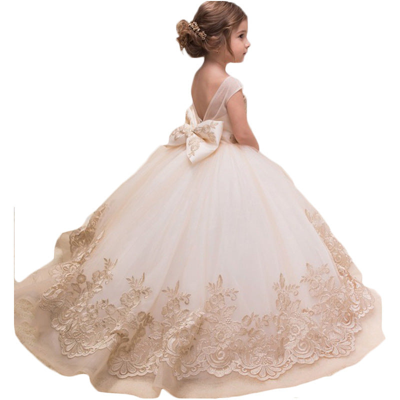 Fashion Polyester Children's Dress Lace Puff Skirt