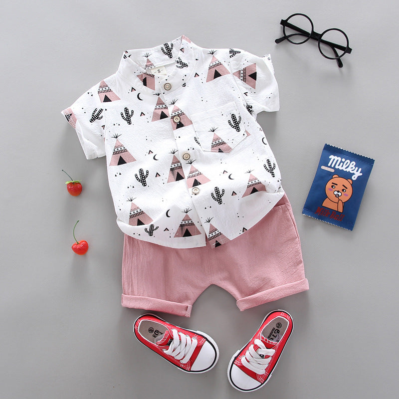 Triangle Short Sleeve Shirt Suit - Tokcobstore