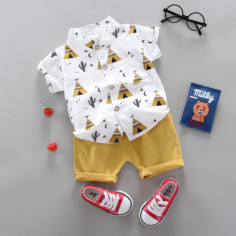 Triangle Short Sleeve Shirt Suit - Tokcobstore