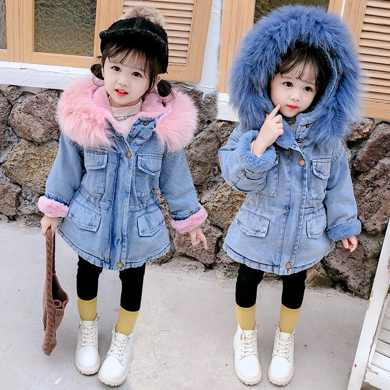 Winter plus girls denim jacket - Tokcobstore
