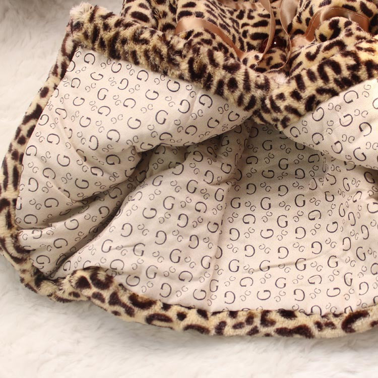 Leopard print cotton coat for girls - Tokcobstore