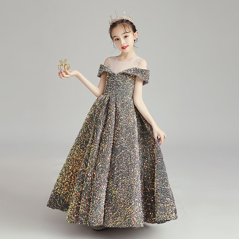 Birthday Princess Dress Little Girl Host High-end Piano Costumes - Tokcobstore