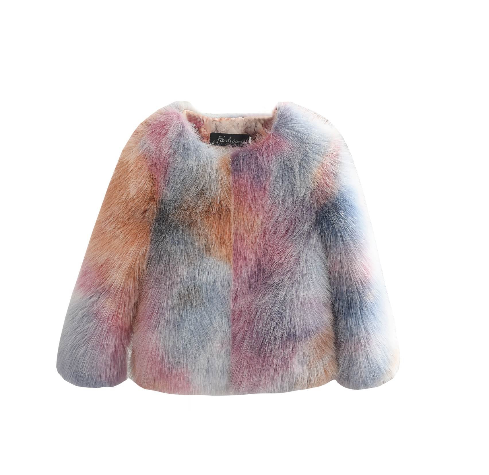 Fashion Personality Color Contrast Coat Girl - Tokcobstore