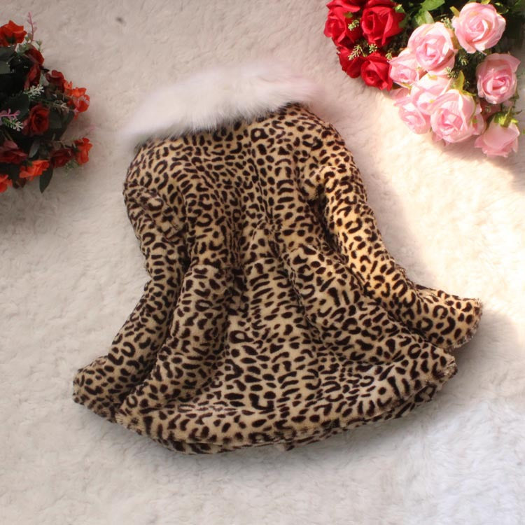 Leopard print cotton coat for girls - Tokcobstore