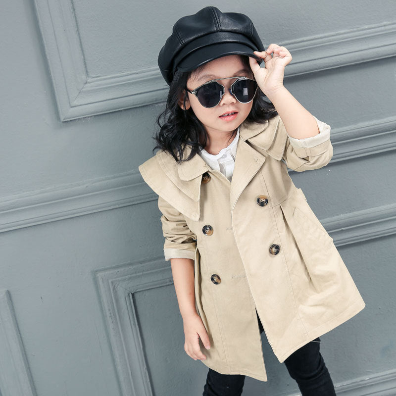 Spring And Autumn New Cotton Girls Windbreaker - Tokcobstore