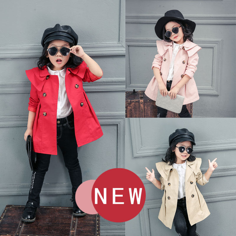 Spring And Autumn New Cotton Girls Windbreaker - Tokcobstore