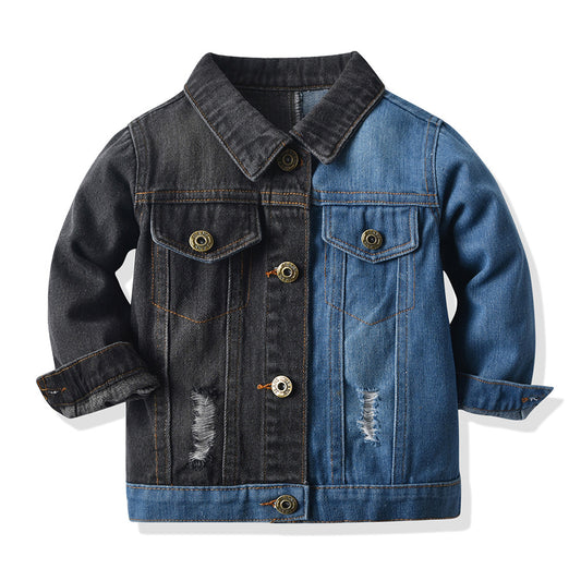 Fashion Children's Lapel Denim Jacket Cardigan