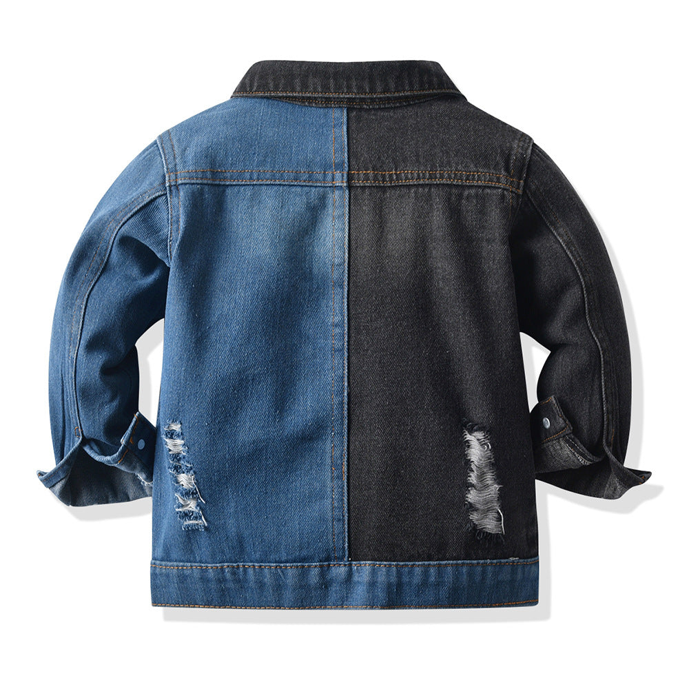 Fashion Children's Lapel Denim Jacket Cardigan