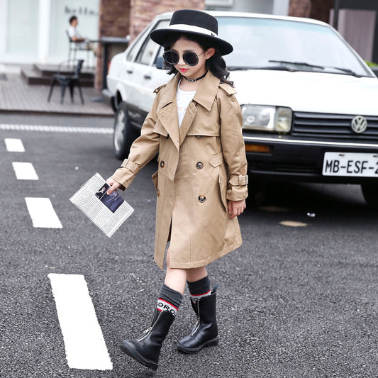 Children's Windbreaker In Pure Color For Girls