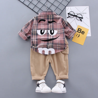Plaid Shirt And Pants Suit - Tokcobstore
