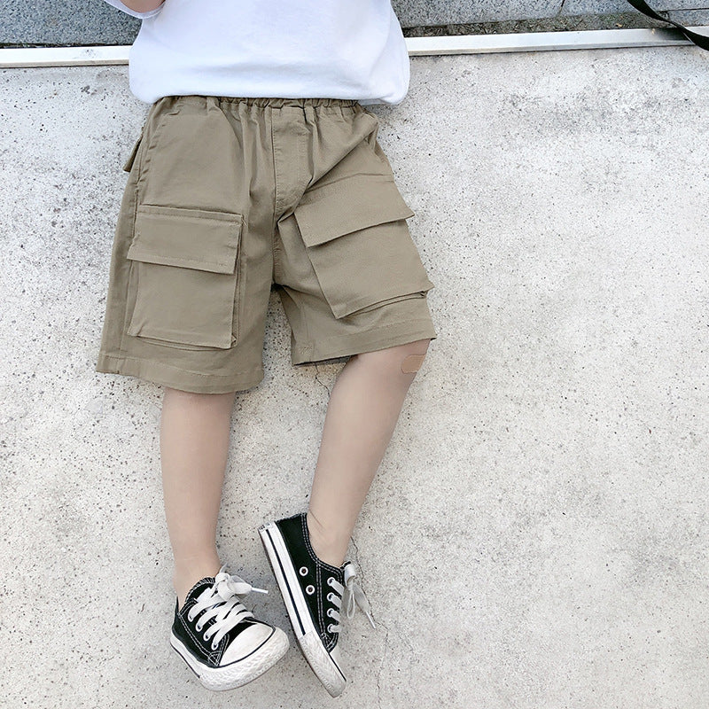 Boys' Summer Shorts Foreign-style Baby Overalls Children's Summer Five-point Pants Korean Version - Tokcobstore