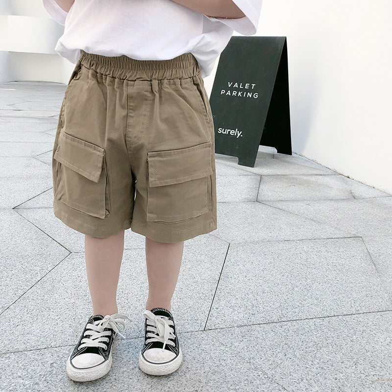 Boys' Summer Shorts Foreign-style Baby Overalls Children's Summer Five-point Pants Korean Version - Tokcobstore