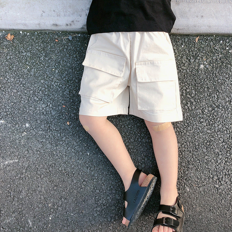 Boys' Summer Shorts Foreign-style Baby Overalls Children's Summer Five-point Pants Korean Version - Tokcobstore