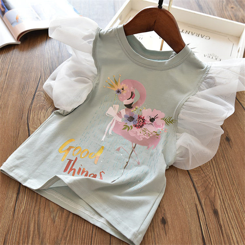 Fashion Cute Children Cartoon Short Sleeve