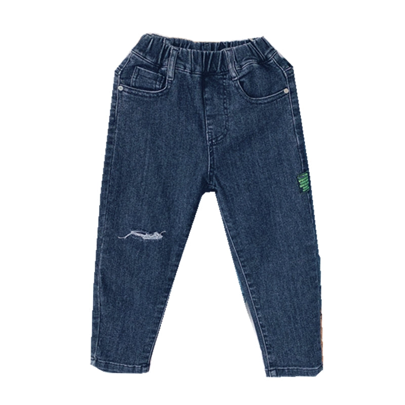 Xiaojiejia Boys' Pants Autumn Children's Jeans Korean Style Trendy Children's Pants New Trend - Tokcobstore