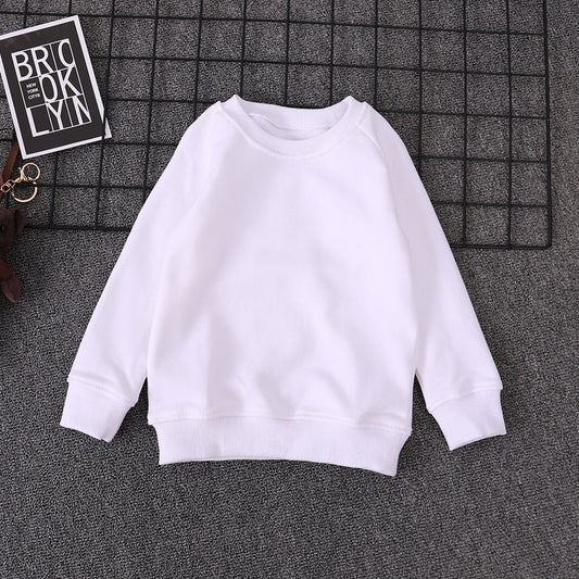 Sweater Boys Spring And Autumn Pure Cotton Children's Bottoming Shirt girls Fashion Tops Big Kids Pullovers - Tokcobstore