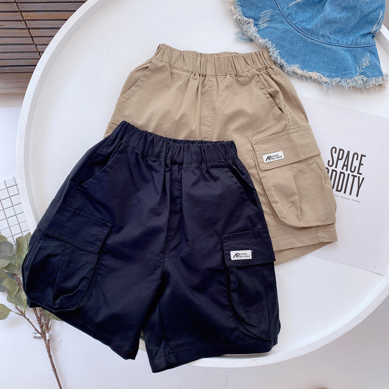 Magic West Children"s Summer New Thin Cotton Tooling Shorts Boys" Korean Cool Loose Baby Pants - Tokcobstore