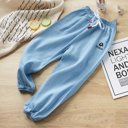 Spring New Children'S Anti Mosquito Pants Boys Spring And Autumn Thin Baby Loose Summer Girls Denim Pants