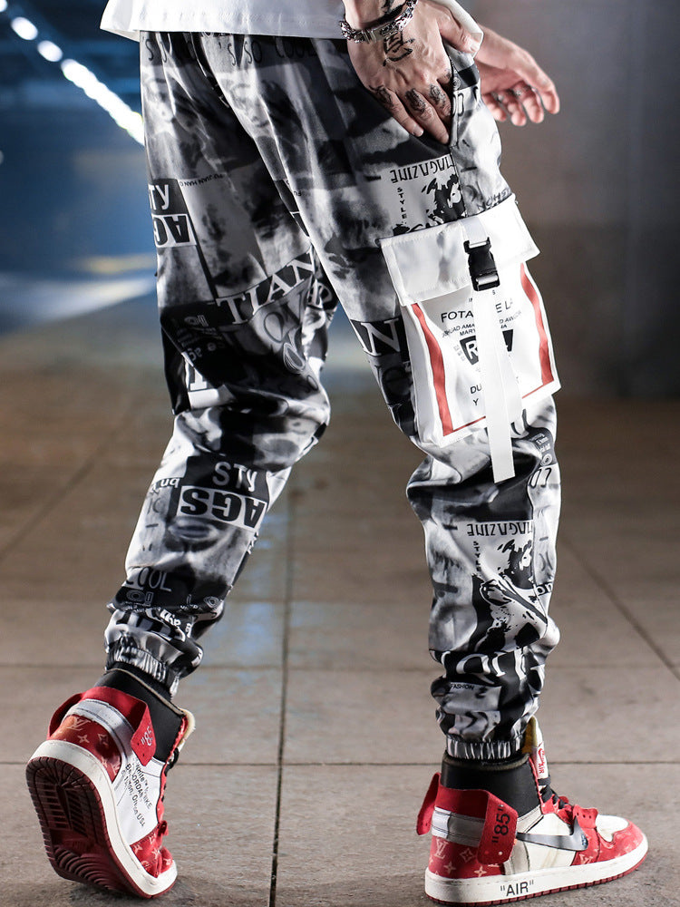 Spring And Summer Hip-hop Pants Boys Nine-point Trend Ins Overalls Men's Tide Brand Harem Pants - Tokcobstore