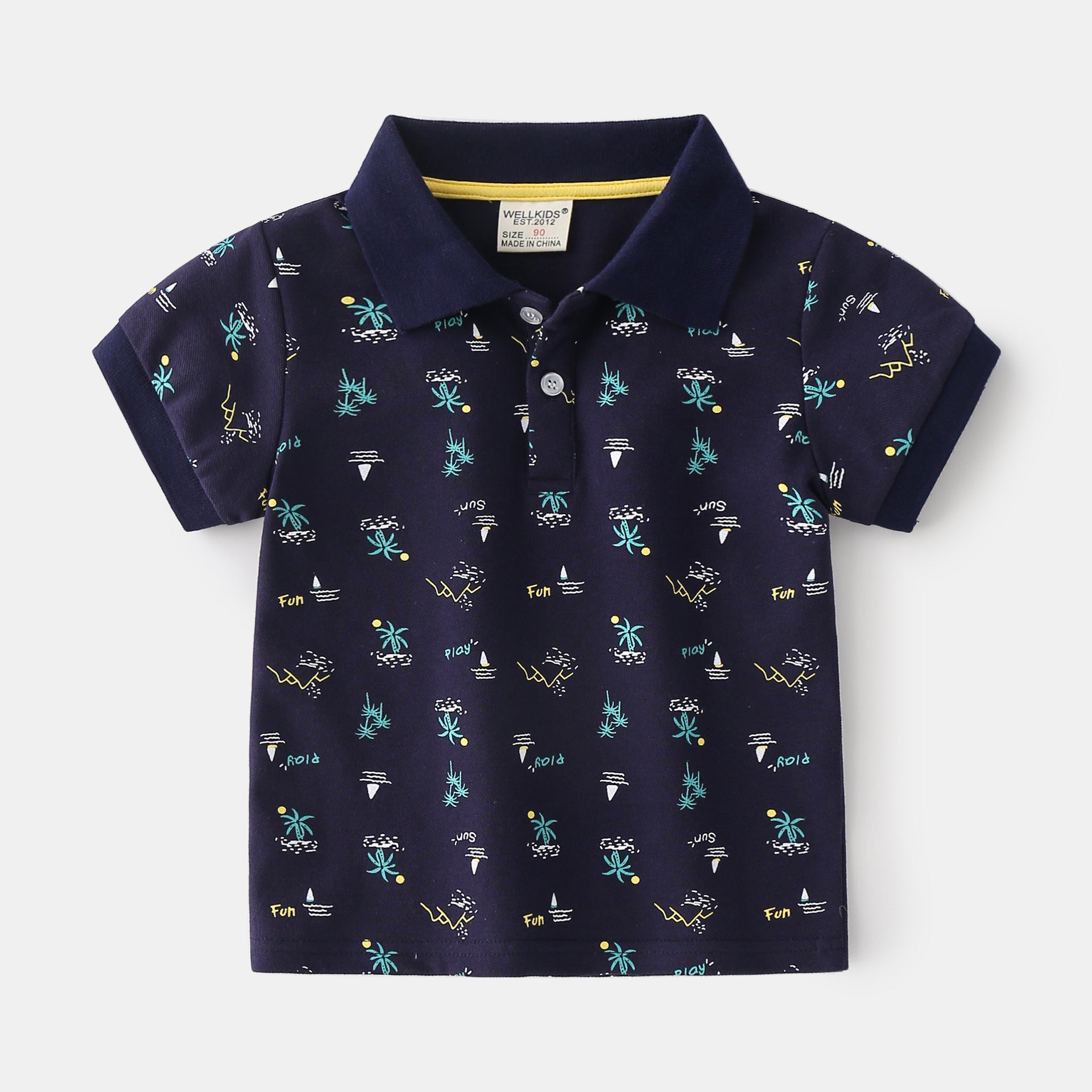 Summer Boys' Cotton Short-sleeved Polo Shirt - Tokcobstore