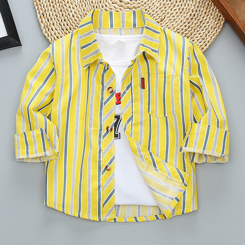 Boys Long Sleeve Plaid Shirt Jacket Spring - Tokcobstore