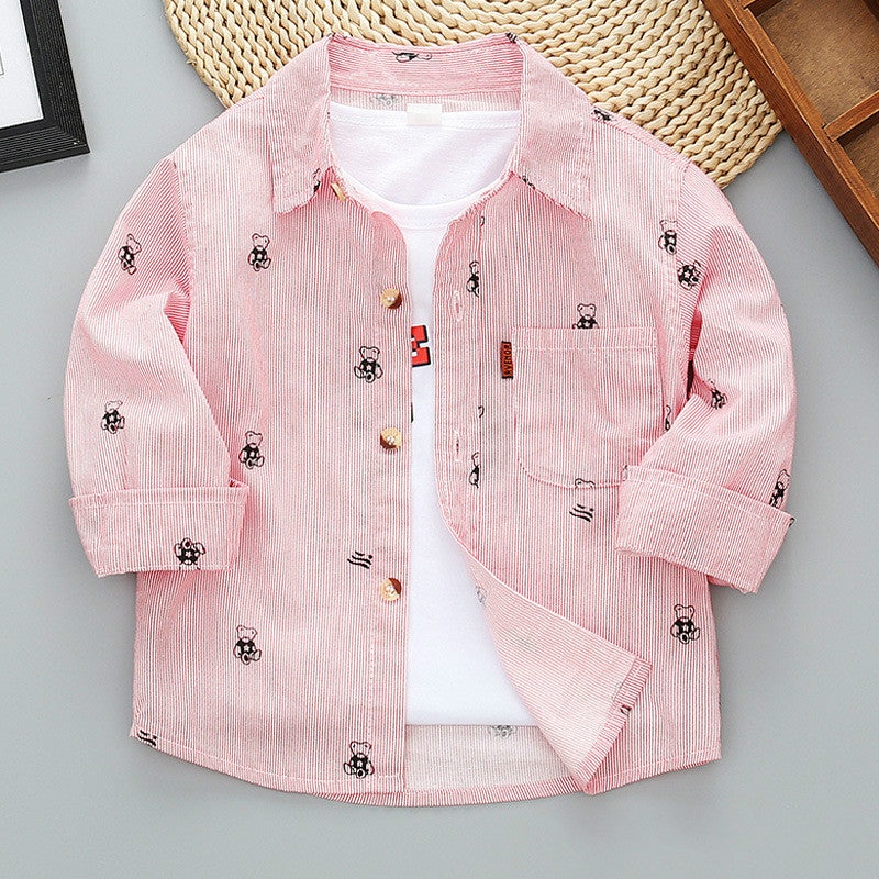 Boys Long Sleeve Plaid Shirt Jacket Spring - Tokcobstore