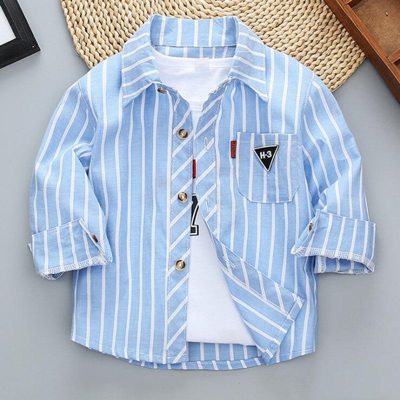 Boys Long Sleeve Plaid Shirt Jacket Spring - Tokcobstore