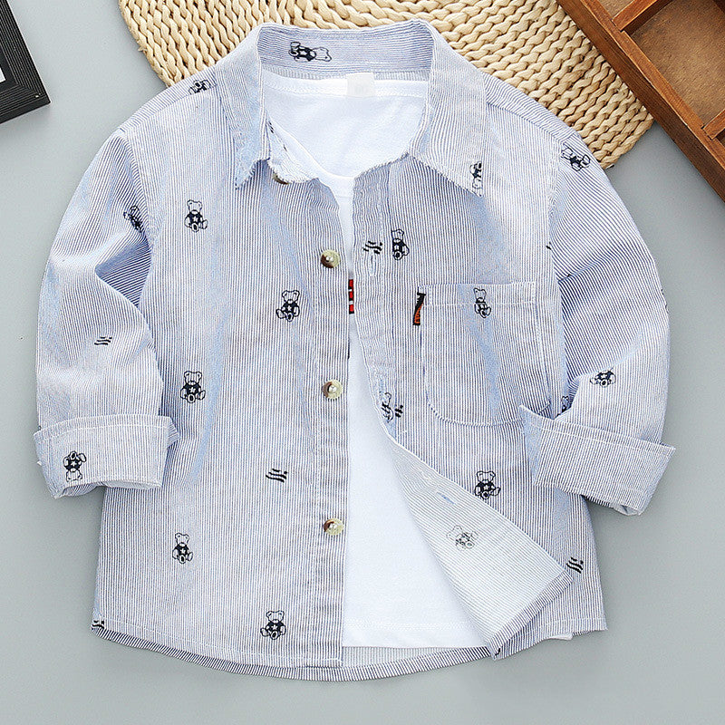 Boys Long Sleeve Plaid Shirt Jacket Spring - Tokcobstore