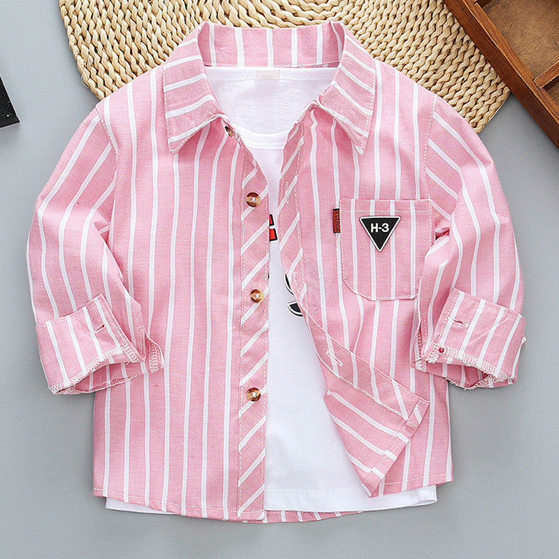 Boys Long Sleeve Plaid Shirt Jacket Spring - Tokcobstore