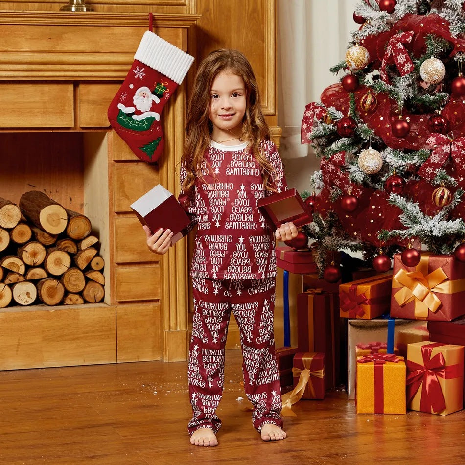 Women's Christmas Parent-child Set Printed Homewear Pajamas Two-piece Set - Tokcobstore