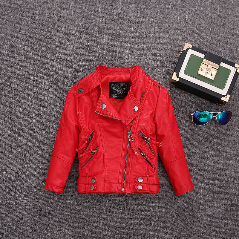 Children's clothing pilot leather jacket - Tokcobstore